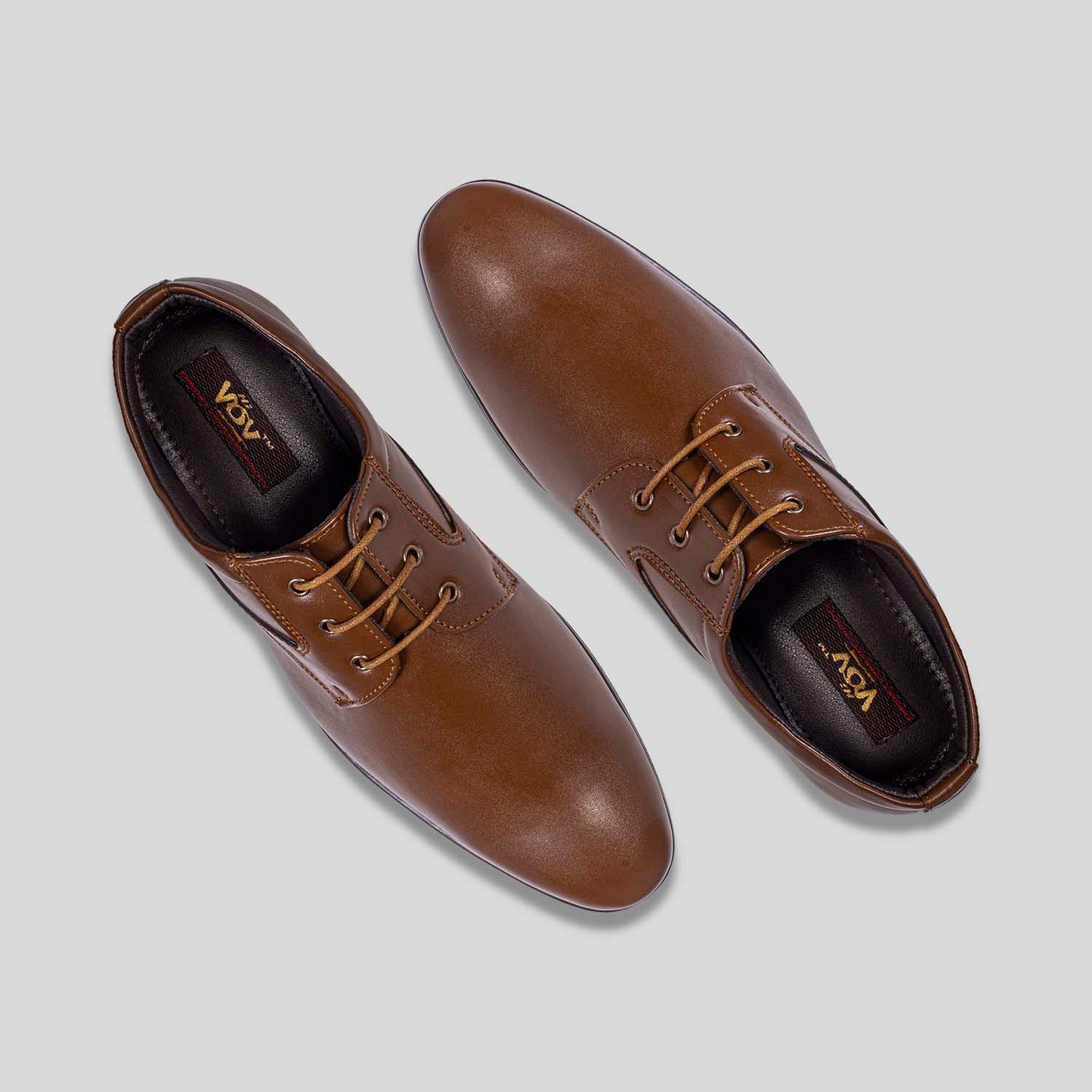 tan casual formal shoes for men 8013